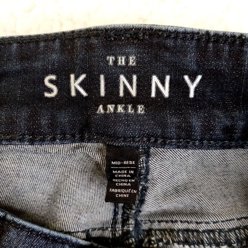 White House Black Market Jeans Womens 00 Skinny Ankle Blue Stretch Cotton Blend - Picture 8 of 12